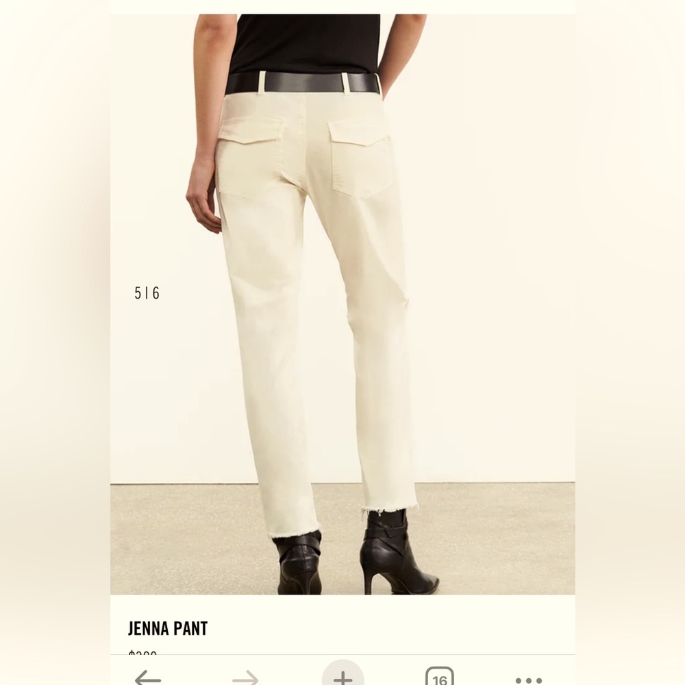 Nili Lotan ”Jenna” pant size 10 cream color